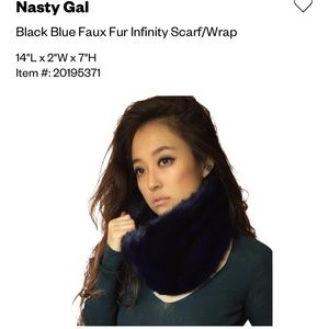 4/$20Nasty Gal blue faux fur infinityscarf